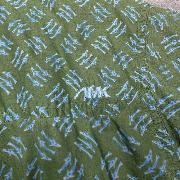 Mountain Khakis Short Sleeve Fish Button Down Shirt Size Large - Picture 6 of 7